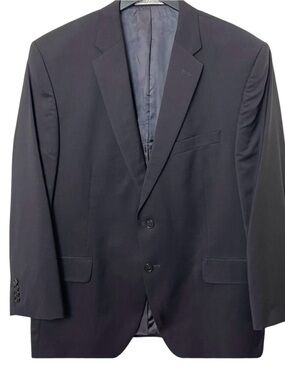 Joseph Abboud MADE IN CANADA Black Wool 2 Button Blazer Suit Jacket (44S)